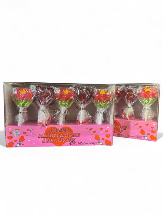 Rose & Hearts Lollipops