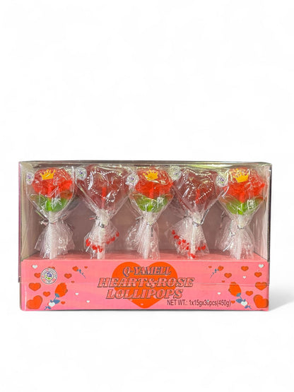 Rose & Hearts Lollipops